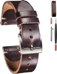 img 4 attached to 👨 Men's Watches with Horween Leather Watch Bands