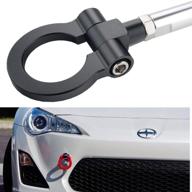 🏎️ dewhel jdm гоночный алюминиевый передний буксирный крюк для scion fr-s brz impreza wrx sti toyota 86 - черный. логотип