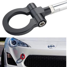 img 3 attached to 🏎️ DEWHEL JDM Racing Aluminum Front Tow Hook for Scion FR-S BRZ Impreza WRX Sti Toyota 86 - Black