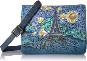 img 4 attached to Anna Anuschka Handpainted Leather Crossbody Love