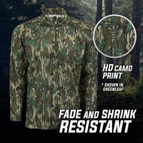 img 1 attached to 🦌 Mossy Oak Men's Lightweight Quarter Zip Camo Hunting Shirts: Maximum Comfort for the Hunt