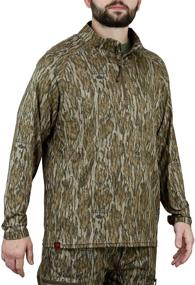 img 4 attached to 🦌 Mossy Oak Men's Lightweight Quarter Zip Camo Hunting Shirts: Maximum Comfort for the Hunt