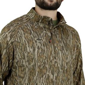 img 2 attached to 🦌 Mossy Oak Men's Lightweight Quarter Zip Camo Hunting Shirts: Maximum Comfort for the Hunt