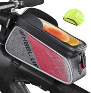 🚴 waterproof bike phone front bag by wheelup - top tube handlebar holder | fits 7" touchscreen | ideal bike accessories for adult bikes logo