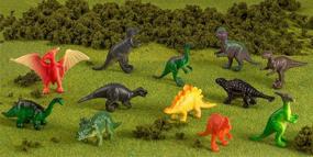 img 2 attached to Explore Prehistoric Fun with 'Piece Party Pack Mini Dinosaurs' - A Complete Set of Dino Delight!
