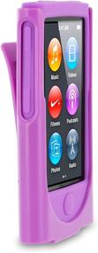 img 1 attached to 📱 Enhanced SEO: Purple Silicone Case with Detachable Holster Clip for iPod Nano 7 by rooCASE