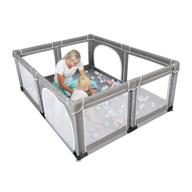 👶 yobest baby playpen: extra large playyard for babies and toddlers - sturdy safety fence with gate - giant play area center for kids, twins, and infants logo