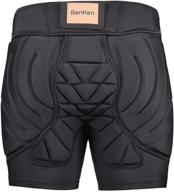 🏂 benken snowboarding impact shorts with butt pads for men and women - protective tailbone padded short pants for skating and skiing логотип