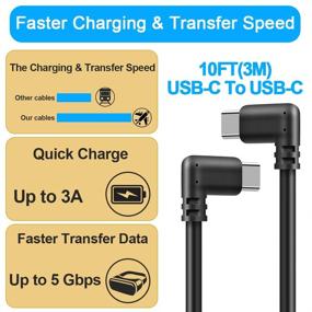 img 3 attached to 🔌 10ft Oculus Link Кабель: Paiholy USB-C к USB-C Высокоскоростной Кабель для Передачи Данных и Быстрой Зарядки - Совместим с Oculus Quest 2/Quest, VR Гарнитурами и Игровыми ПК