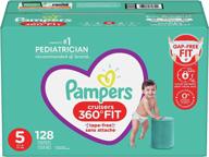 👶 pampers pull on cruisers 360° fit diapers size 5, 128 count - stretchy waistband, one month supply logo