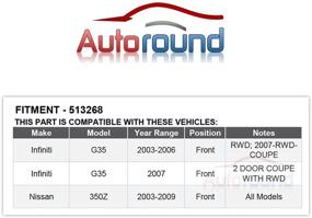 img 1 attached to 🔧Высококачественная сборка переднего ступичного подшипника Autoround 513268 для Infiniti G35 2003-07 и 350Z 2003-09: Идеальное сочетание для оптимальной производительности