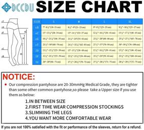 img 3 attached to 🩺 DCCDU Medical Compression Pantyhose, Women & Men, 20-30 mmHg Support for Treating Swelling, Edema, and Varicose Veins