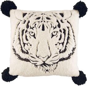 img 3 attached to 🐯 Стильная подушка Betsey Johnson Betseys Tiger, 20 x 20, черная - идеальное дополнение для домашнего интерьера!