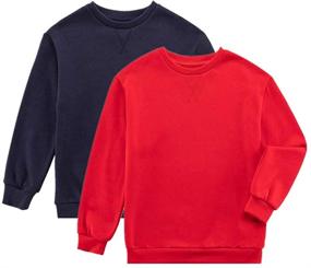 img 4 attached to UNACOO Unisex Crewneck Pullover Sweatshirts: Trendy Boys' Fashion Hoodies & Sweatshirts