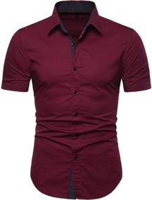 img 4 attached to MUSE FATH Cotton Wine Interview Shirt - Men's Clothing