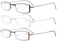 👓 eyekepper stainless steel half-eye style reading glasses - 3-pack, +2.0 readers logo