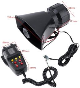img 3 attached to 🚗 Высокомощный 100Вт 7 звуков машинная электронная сирена сигнализации для мотоциклов с микрофоном - ePathChina