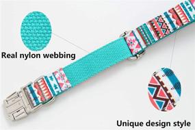 img 3 attached to 🐶 Ulrico1 Elegant Personalized Printing Dog Collar: Stylish Adjustable Metal Buckle Collar for Dogs with Soft Comfort and National Style (M: 16.14-18.89'')