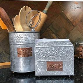 img 2 attached to 🏡 Rustic Farmhouse Galvanized Autumn Alley Embossing