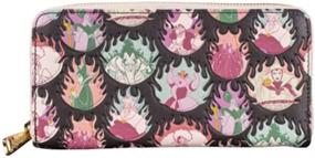 img 2 attached to Loungefly Disney Villains Pastel Flames: Stylish Zip Around Wallet