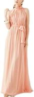 vsvo women's elegant 👗 halter neck sleeveless chiffon maxi dresses logo