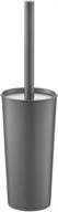 mdesign steel toilet bowl brush and holder combo - versatile bathroom organizer and heavy-duty cleaning equipment - mirri collection in graphite gray logo