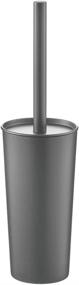 img 4 attached to mDesign Steel Toilet Bowl Brush and Holder Combo - Versatile Bathroom Organizer and Heavy-Duty Cleaning Equipment - Mirri Collection in Graphite Gray
