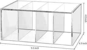 img 1 attached to ☕️ Organize Your Tea Bags with our Deluxe Clear Acrylic 4 Compartment Hinge Lid Capsule Holder/Tea Bag Storage Box