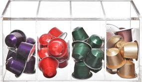 img 3 attached to ☕️ Organize Your Tea Bags with our Deluxe Clear Acrylic 4 Compartment Hinge Lid Capsule Holder/Tea Bag Storage Box