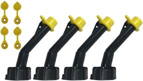 img 4 attached to 🔼 4-Pack of Mr. Yellow Cap Super Spouts Gas Can Spout Replacements for Blitz Old Style Nozzles, including Caps and Vents