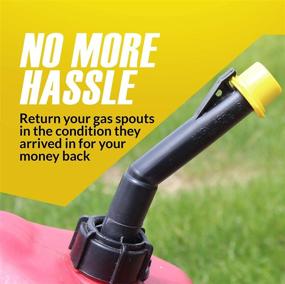 img 2 attached to 🔼 4-Pack of Mr. Yellow Cap Super Spouts Gas Can Spout Replacements for Blitz Old Style Nozzles, including Caps and Vents