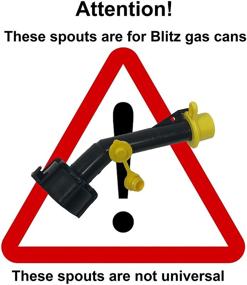 img 3 attached to 🔼 4-Pack of Mr. Yellow Cap Super Spouts Gas Can Spout Replacements for Blitz Old Style Nozzles, including Caps and Vents