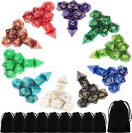 🎲 colorful polyhedral pieces for dungeons & dragons логотип