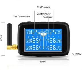 img 2 attached to 🚚 Беспроводная система контроля давления в шинах B-Qtech с 6 датчиками для автоприцепов и грузовиков: Система мониторинга давления в шинах для обеспечения безопасности и эффективности вашего транспортного средства.