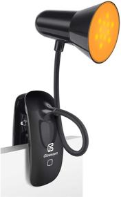 img 4 attached to Clip-on Rechargeable Book Reading Light with 24LED Amber Lights - Stepless Dimming, Eye-Caring Lamp for Kids, Bookworms