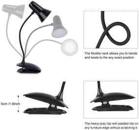 img 1 attached to Clip-on Rechargeable Book Reading Light with 24LED Amber Lights - Stepless Dimming, Eye-Caring Lamp for Kids, Bookworms