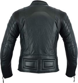 img 1 attached to 🧥 XL Men's Motorcycle Armored Motor Sports High Protection Leather Jacket LJ-2020MR - Full Grain Black