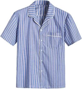 img 3 attached to 👚 Latuza Striped Cotton Sleepwear Pajama Set