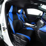 auto seat covers for toyota chr 2017-2021 in blue - full set 🚗 of 4 saddle covers, 4 back covers, and 5 headrest covers by behave autos chr logo