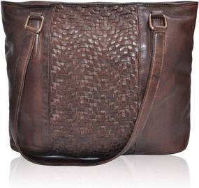 img 4 attached to 👜 Стильная кожаная сумка-тоут для женщин: сумка на молнии для путешествий, работы и плеча.