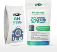🎒 zvac miele gn vacuum bags - 10 pack | replacement for miele gn airclean vacuum bags compatible with miele vacuum cleaners using miele gn vacuum bags logo