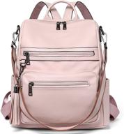 🎒 stylish telena leather college backpack for women: handbags & wallets collection logo