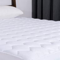 💤 molblly queen mattress topper pad with quilted foam, fitted mattress cover, breathable & noiseless, fluffy soft mattress protector, deep pocket up to 18’’ depth (60"x 80") logo