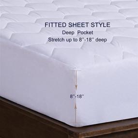 img 2 attached to 💤 Molblly Queen Mattress Topper Pad with Quilted Foam, Fitted Mattress Cover, Breathable & Noiseless, Fluffy Soft Mattress Protector, Deep Pocket up to 18’’ Depth (60"x 80")
