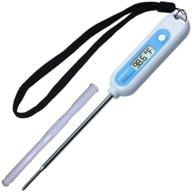 🌡️ sharptemp-v: rapid & reliable temperature readings in 8-10 seconds. audible alert feature. all-friendly 5-inch stainless-steel probe with rounded tip. logo
