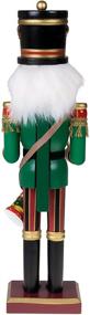 img 2 attached to Clever Creations Green Drummer 12 Inch Wooden Nutcracker: Festive Christmas Decoration for Shelves and Tables - Enhance Your Holiday Décor!