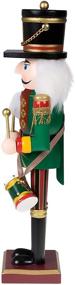 img 3 attached to Clever Creations Green Drummer 12 Inch Wooden Nutcracker: Festive Christmas Decoration for Shelves and Tables - Enhance Your Holiday Décor!