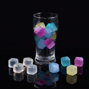 img 3 attached to 🧊 Pack of 60 Reusable Plastic Square Ice Cubes that Change Colors on Contact with Water