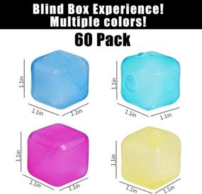 img 1 attached to 🧊 Pack of 60 Reusable Plastic Square Ice Cubes that Change Colors on Contact with Water