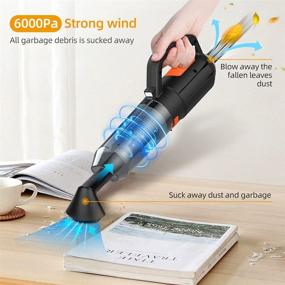 img 3 attached to 💨 Cordless Keyboard Air Duster & Vacuum Cleaner - Portable Mini Handheld Device, 6000 PA Powerful Blower, Ideal Replacement for Disposable Canned Air Spray